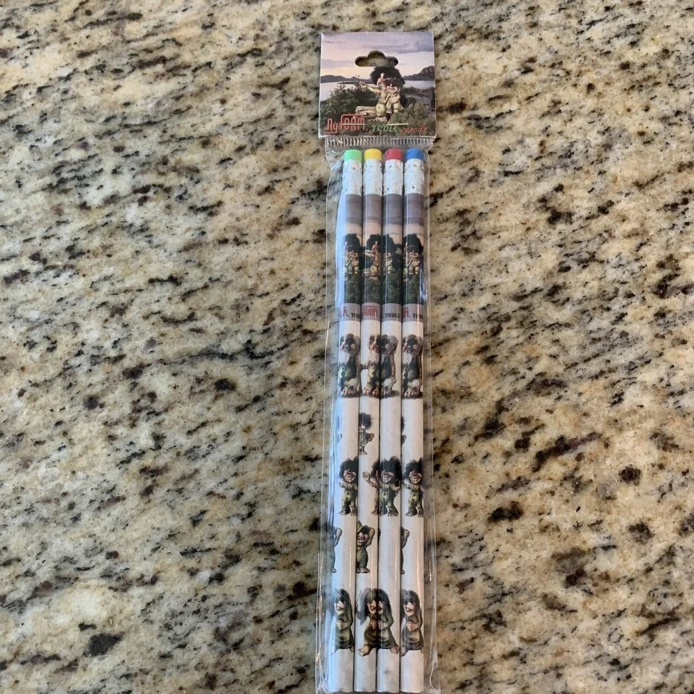 Ny‎ Form Norway Troll Pencils Package Of 4 New